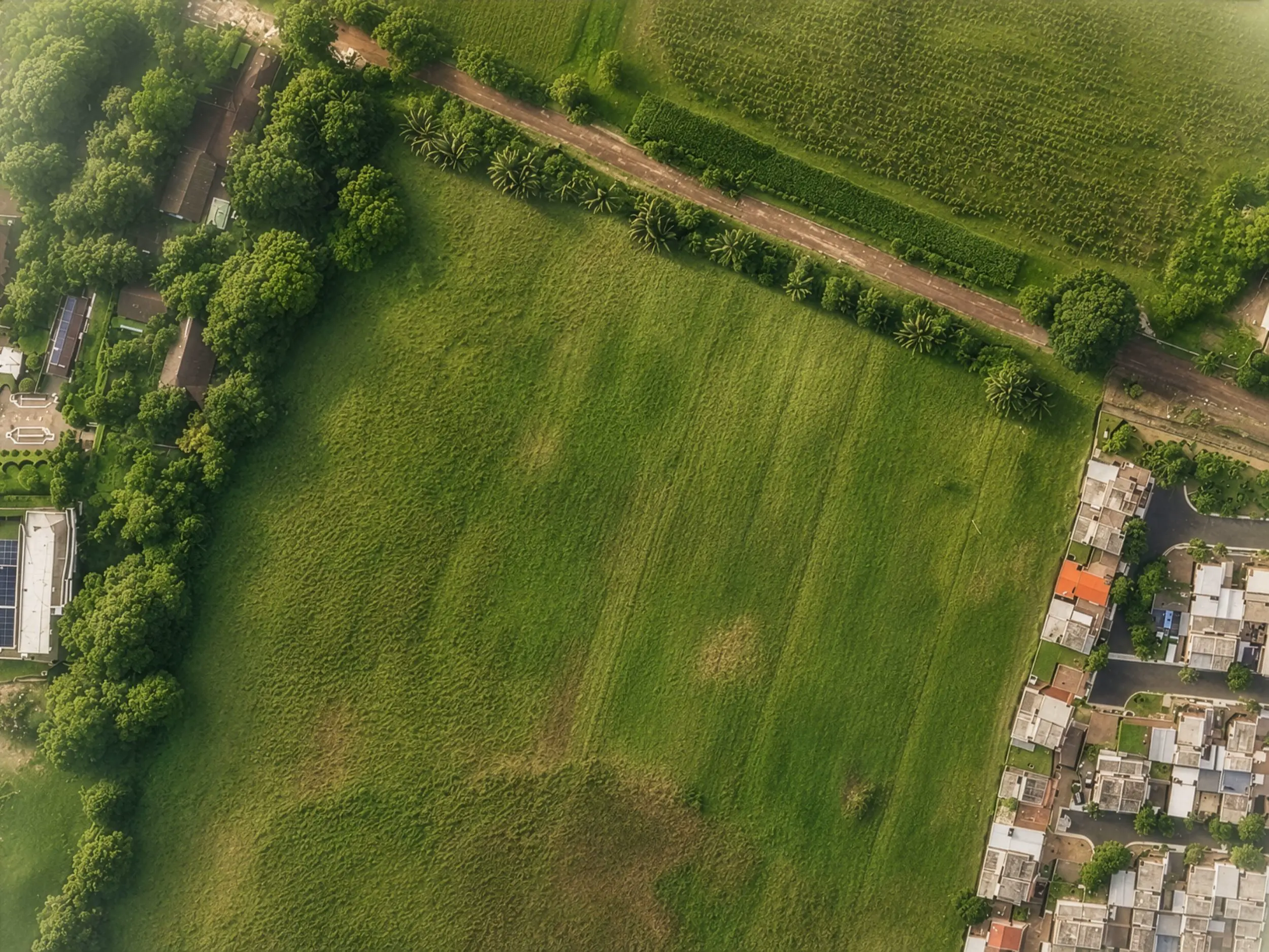 Vista aérea del terreno